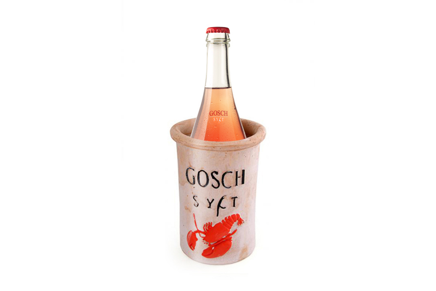 Weinkühler mit 1 Flasche Blubberwasser Secco Rosé