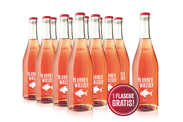 GOSCH Blubberwasser Secco Rosé 11 + 1 x 0,75l