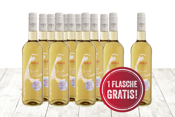 Gosch Inselflaute Weiß Alkoholfrei 11 + 1  x 0,75l