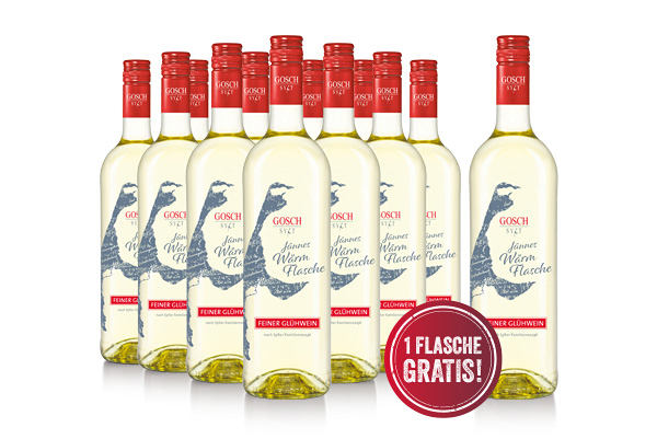 Jünnes Wärmflasche Feiner Glühwein, weiß  11 + 1 x 0,75l